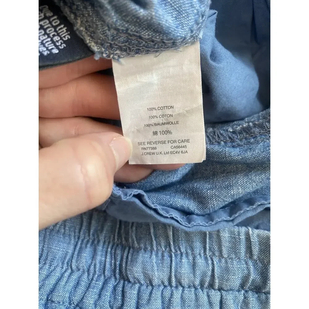 GAP Pants Womens 0 Chambray Cotton Coastal Casual Vacation Travel Pull On Slacks
